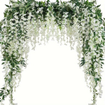 3tk 173.74cm/tk Kunstlilled Wisteria Vanik Kunstlik Wisteria Viinapuu Rippuv Lill Rohelus Vanik Kodu Aed V&auml;ljas Pulmade Kaare Lill Kevad Suvi Dekoratsioon, Baltas