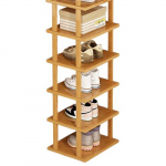 1tk 6-astmeline Bambusest Jalan&otilde;ude Riiul Esiukse jaoks