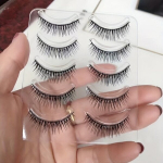 5 paari looduslikud vale ripsmed 3D kunst mink