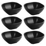 6/12 Osaline Ruudukujulised Magustoidu Kausid 9.65 cm - Pol&uuml;prop&uuml;leen (PP) Kastekausid, Roostekindel, Kodused K&ouml;&ouml;gi Serveerimiskausid Lisanditele, Juoda