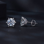 S&auml;delevad Moissaniit K&otilde;rvar&otilde;ngad 925 H&otilde;be Allergiavaba Elegantne Naistele Kink., 1 ct*2