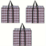 2tk/3tk Suur Ruuduline Hoiukott, &Uuml;lisuur Kolimiskott, Taaskasutatav Must Pesukott (60.96&times;60.96cm), 3vnt