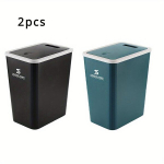 2-t&uuml;kiline Survel Avanev Suur Pr&uuml;gikast Komplekt &ndash; 13L Keskkonnas&otilde;bralik Plastikust Kaanega Pr&uuml;gikastid, Juoda + žalia