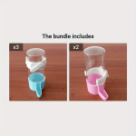 1tk Linnuvee Automaatne S&ouml;&ouml;tur Joogi Kettle Tarvikud., Skaidrus baltas + mėlynas fonas*3 + skaidrus baltas + pagrindas*2