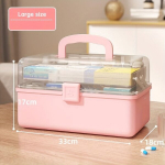 Plastikust Mitmekihiline Esmaabi Karp Klipskinnitusega, Roosa