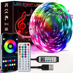 Nutikas LED Valgustiriba, Muusika Synk, V&auml;rvimuutvad Tuled., 65 pėdų / 20 m