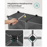 Jalatsiriiul, SONGMICS, 32 x 165 x 125 cm, Must.