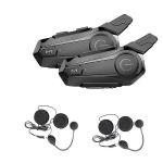 2 Tk Bluetoothi ​​Sisetelefoni Mootorratta Poolkiiver Bluetooth-Peakomplekt 2 Ratturile Int