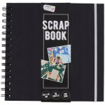 SCRAPBOOKING ALBUM dekoratiivne must 20 x 20 cm 50 kaarti 200 GSM