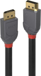Lindy DisplayPort kaabel 36480, 0.5m, 7680x4320@60Hz, 32.4Gbps, 24K kuld kontaktid, RoHS