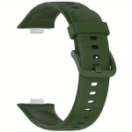 Huawei Watch Fit3 Silikoonrihm V&auml;rvilise Pannaliga - Stiilne Meeste Aksessuaar. variant-101816, Žalioji armija