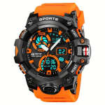 STRYVE Sport Dual Display Analoog Digitaalne LED Elektroonilised K&auml;ekellad. variant-101856, Oranžinė