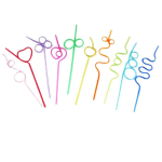 Talvine Pakkumine, 10 Tk Crazy Loop Straws Korduvkasutatavad Peod, Mis Soosivad Joomist Imesid