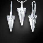 Naiste ehete komplekt &bdquo;Spike&ldquo; koos Swarovski kristallidega