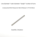 SUS304 Roostevaba Teras Survevedru: 0.5mm Traadi L&auml;bim&otilde;&otilde;t, 3mm V&auml;lisl&auml;bim&otilde;&otilde;t, 5-100mm Pikkused, 20 Tk Kohta.