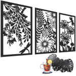 Seina kaunistamiseks elutoa pilt 3d k&ouml;&ouml;gi jaoks openwork paneel lilled 58x90