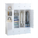 MODULAARNE RIIDEKAPP RIPPUV GARDEROOBIKAPP XXL VALGE KOKKUKLAPITAV GARDEROOBIKAPP LAI