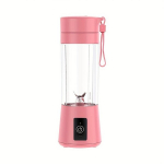 380ml 4 v&auml;rvi USB laetav kaasaskantav blender smuutideks ja kokteilideks, Rožinis