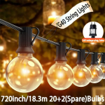 G40 LED gloobuslambid v&auml;listingimust tulede kett 30,48m, 60FT/18,3m 20+2(Atsarginės)Lemputės