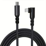 LAIHONEN USB-C to Lightning Kiirkaabel, MFi Sertifikaadiga, Nailon Lamekaabel., Juoda