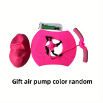 PVC H&uuml;pppall T&auml;iskasvanutele &ndash; Plahvatuskindel 290kg, K&auml;epidemega Tasakaalu ja Treeningu Palli., Rožinis Pastorintas ir praplatintas pedalas + rankena + oro pompa + kraftpopieriaus dėžutė