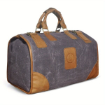 Vintage-stiilis l&otilde;uendkott ehtsate nahast detailidega - laiendatav sang, suur mahutavus reisi-duffel-kott naistele., 8151-drobė-kava