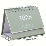 1tk 2025 Mini Lauakalender - Lihtne Kujundus, Paber, Fantaasia ja Multikas - Elegantne Kontori- ja Kodu Laua Aksessuaar ja Korraldaja, Žalias