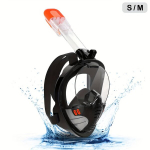 1tk Snorkel T&auml;isn&auml;omask, Uduvastane Eemaldatav Sukeldumismask, Reguleeritavate Rihmadega., Juoda