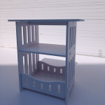 Kahekihiline &Ouml;&ouml;kapp, Skandinaavia Stiilis V&auml;ike Diivanilaud., Mažas vertikalus kvadratinis stalas (stora 5 sluoksnių pakuotė)