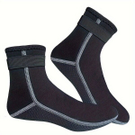 1 Paar Meeste Naiste 3mm Neopreen Elastsed Libisemiskindlad Sukeldumise Rannasokid., Juoda Pilka