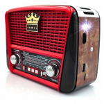 Raadio Bluetooth FM, USB LED Golon RX-BT455S, punane