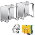 Riideriiul 2 tk K&ouml;&ouml;givalamu k&auml;snahoidja t&uuml;hjendusrest, tarvikud roostevabast terasest veekindel k&auml;snaraam Punch-free kleepuv valamu &auml;ravoolurest