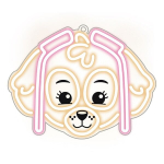 Hanging neon LED Paw Patrol on plexiglass - Skye OW-130546