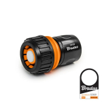 Kiirliitmik 3/4" Bradas BLACK LINE STOP-funktsiooniga