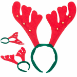 Kalėdinis lankelis Elnio ragai su skambaliukais