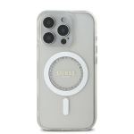 Guess GUHMP16LPFTDTEH iPhone 16 Pro 6.3" biały|white hardcase IML Rhinestones MagSafe