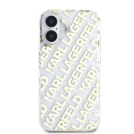 Karl Lagerfeld IML Elektrokatteeritud Korratud Logo Tagakaan iPhone 16 Gold