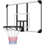 Seinale paigaldatav korvpallilaud Sportnow, 113x61x73 cm, valge, Schwarz+Transparent+Wei&szlig;