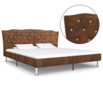 vidaXL voodiraam, pruun, kunstseemisnahast, 180 x 200 cm, Ruda