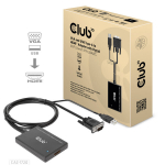 CLUB3D CAC-1720 0,6 m HDMI ja VGA + USB kaabeladapter, must, naissoost HDMI ja meessoost VGA &uuml;hendus