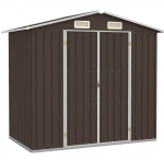 vidaXL aiakuur, pruun, 205 x 129 x 183 cm, tsingitud teras