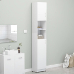 vidaXL pesumasinakapp, valge, 32 x 25,5 x 190 cm, puitlaastplaat