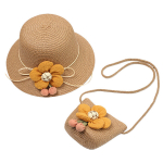 Naiste m&uuml;tsid,Laste kokkupandav p&auml;ikesek&uuml;bara komplekt | 52&ndash;54 cm &otilde;lgk&uuml;bar ja kott | Suvine p&auml;ikesekaitsekreem, lillekujundus, khaki