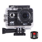 iWear K1 Ultra HD 4K 16Mpix Wi-Fi Sport Kaamera koos 2 LCD kaugjuhtimispult ja 8x kinnituskomplekt Must