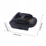 ADAPTER ZENTHRIL DM18M &ndash; USB-PORT, &Uuml;HILDUB DEWALT JA MILWAUKEE AKUDEGA, 18V LI-ION