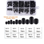 1komplekt 100-200tk 304 roostevaba/ s&uuml;sinikteras Allen pea kuuskant kruvi komplekt., Juoda