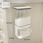 Seinale paigaldatav kahepoolne dosaator pesupesuvahendile ja l&otilde;hnastajatele., Balta + skaidri terpė &ndash; vienas skyrius (1000 ml)