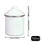 1tk K&uuml;psisepurk, Mitmeotstarbeline &Uuml;mmargune Emailitud S&auml;ilitusn&otilde;u, Lekkevaba Ja Taaskasutatav Toidukarbid., Balta &ndash; tu&scaron;čios skardinės atsitiktiniam paskirstymui (23 uncijos)