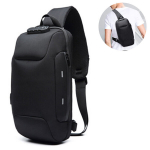 Meeste kotid, 1 tk Sling seljakott vargusvastane meeste rinnakott vabaaja &otilde;lakott veekindel kott, must