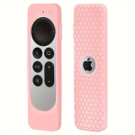 Nutiteler ja tarvik &Uuml;ksik Helendav Silikoonkaitse Apple TV 4K 2nd Gen Siri Puldi jaoks, L&ouml;&ouml;gikindel Kate. , Rožinė